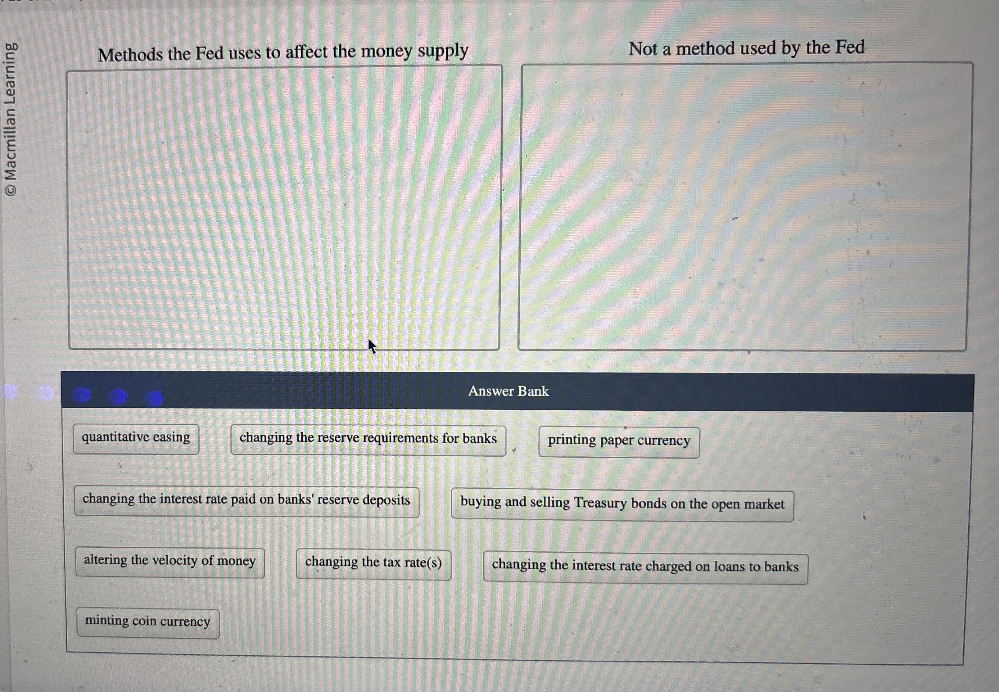 Methods the Fed uses to affect the money supply