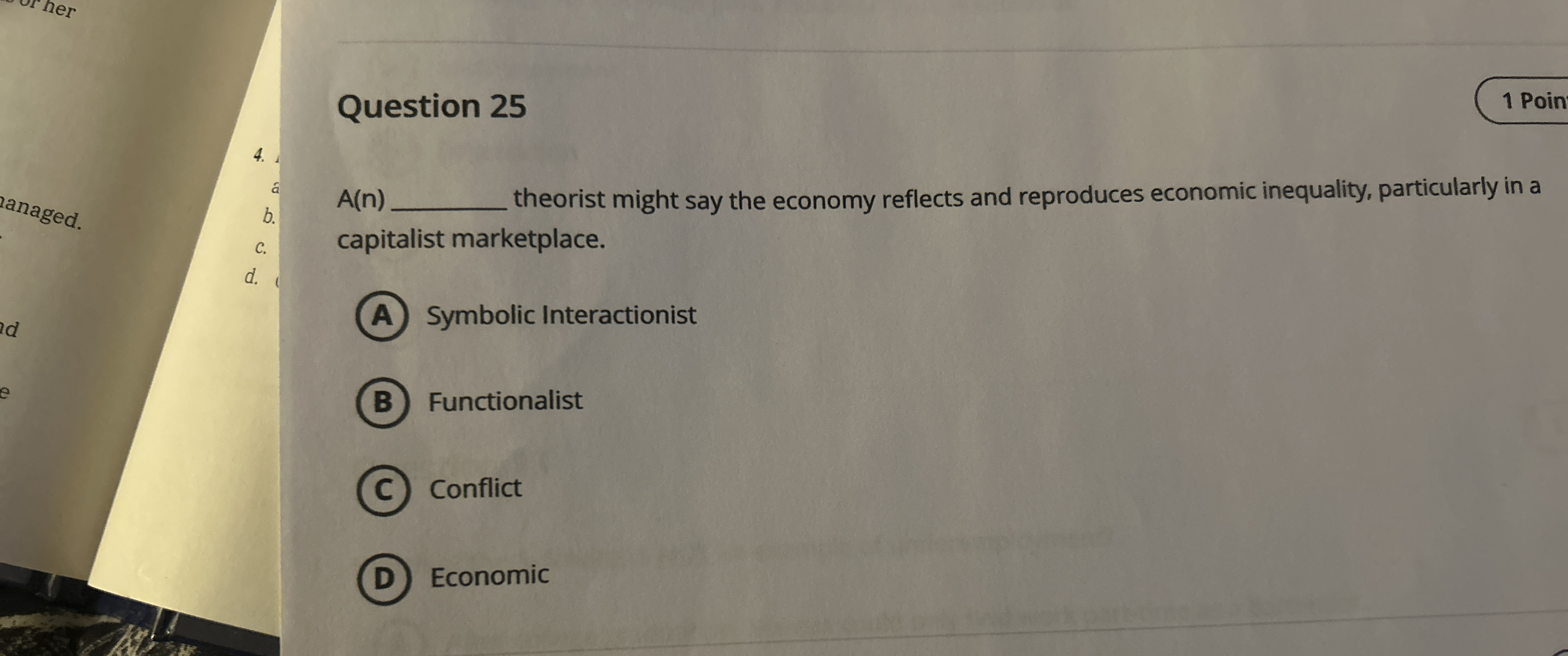Question 2 5 1 Poin 4 . b . A ( n ) theorist