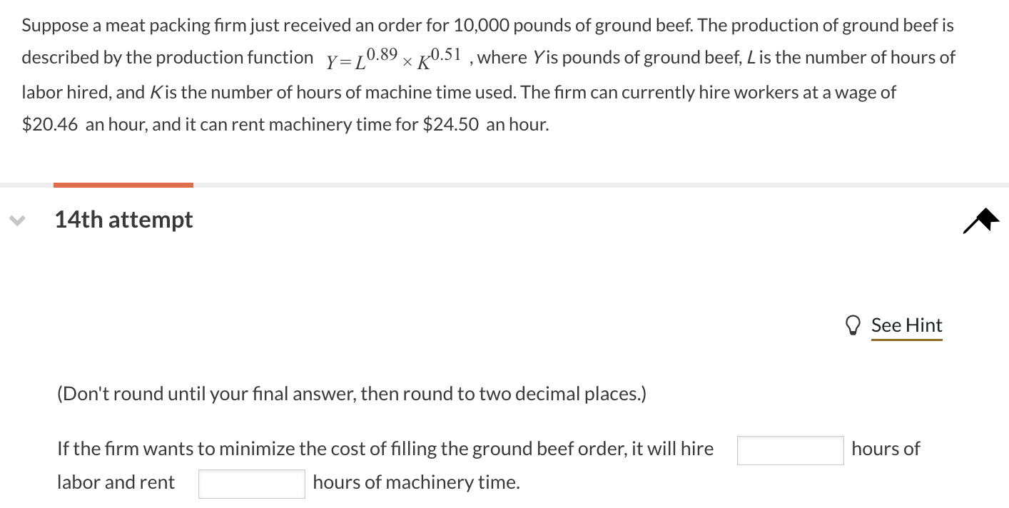 1 4 th attempt ( Don ' t round until your final