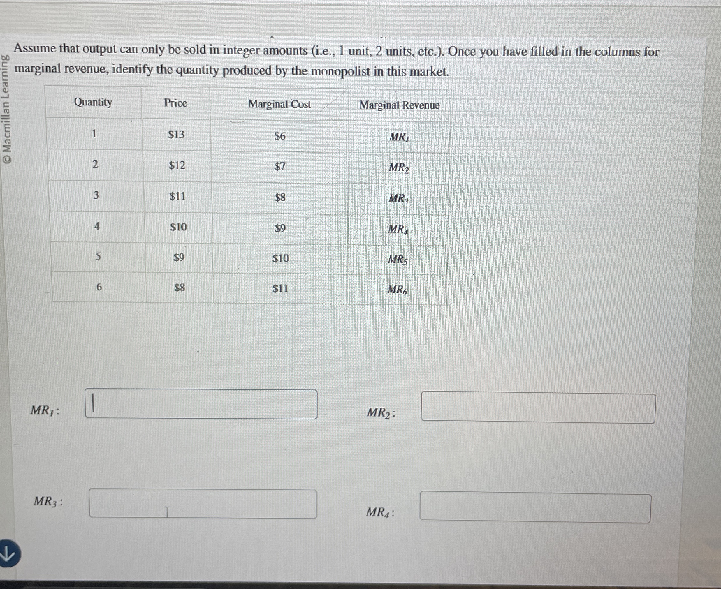 Assume that output can only be sold in integer