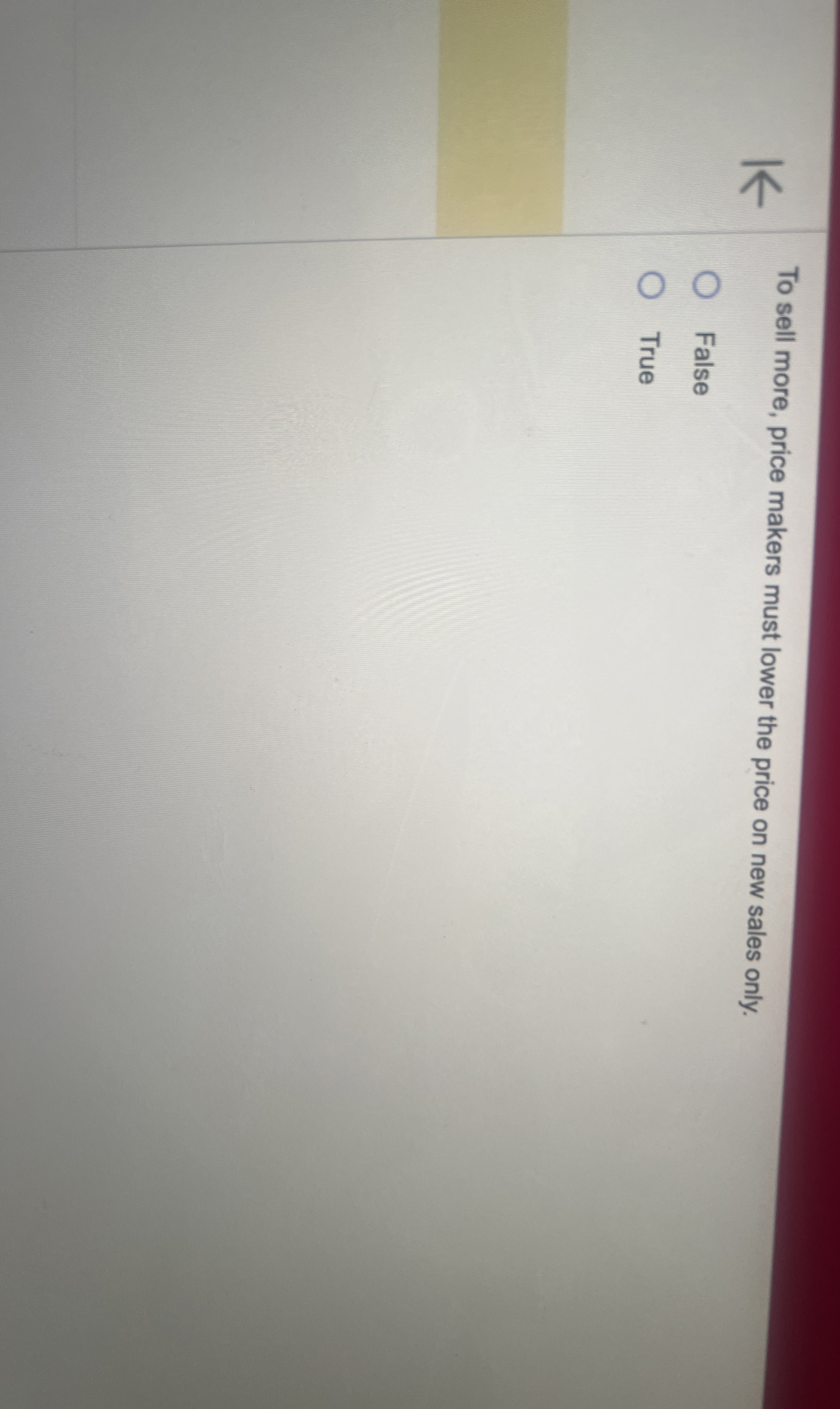 To sell more, price makers must lower the price