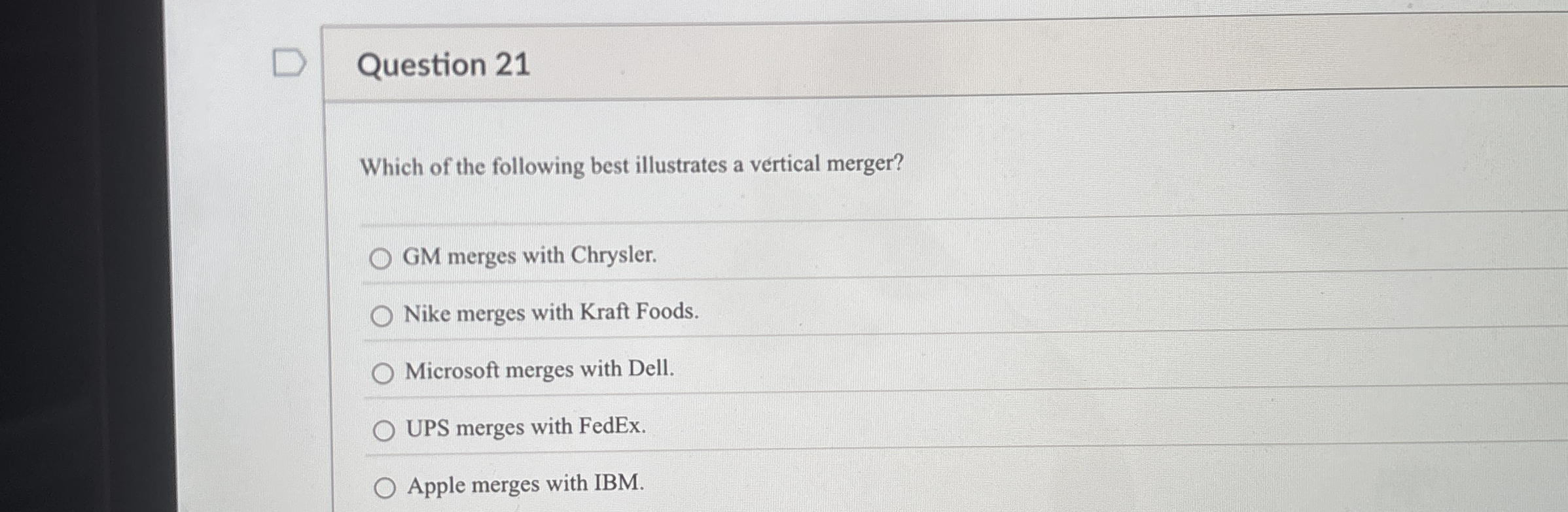 Question 2 1 Which of the following best
