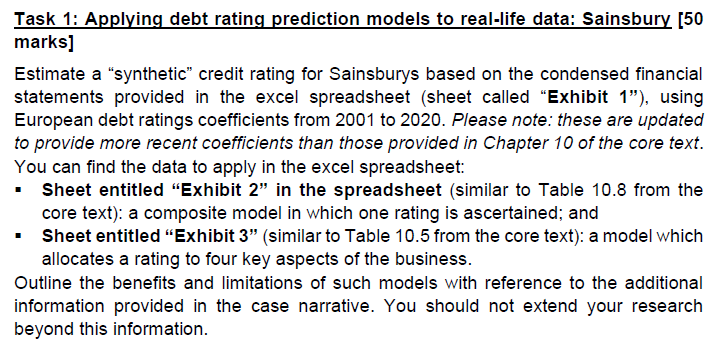 Task 1: Applying debt rating prediction models to