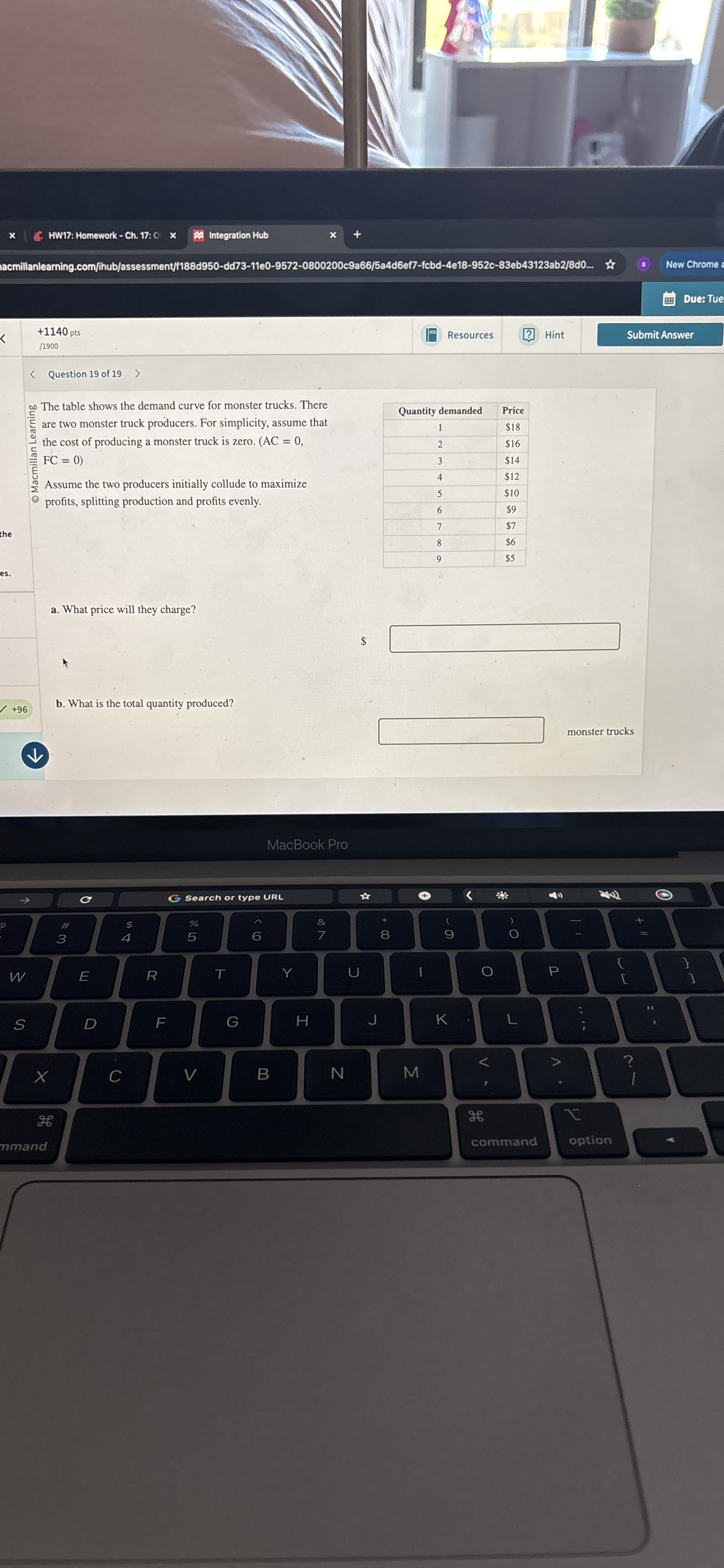 HW 1 7 : Homework - Ch . 1 7 : 0 Integration Hub
