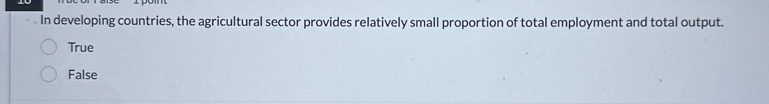 In developing countries, the agricultural sector
