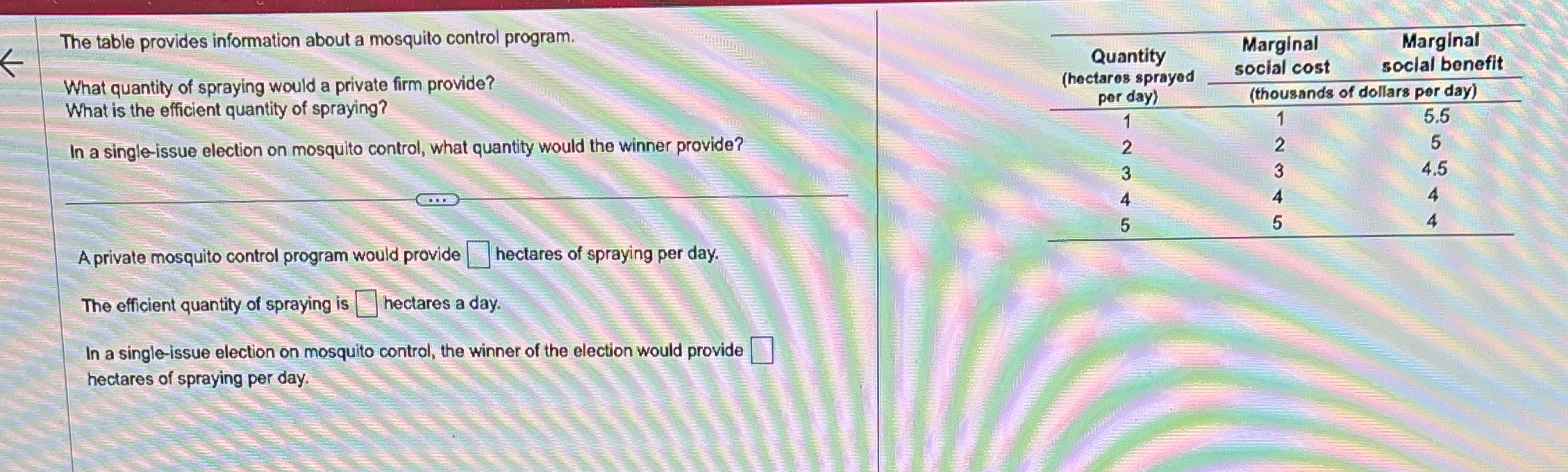 The table provides information about a mosquito