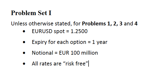 Problem Set I Unless otherwise stated, for