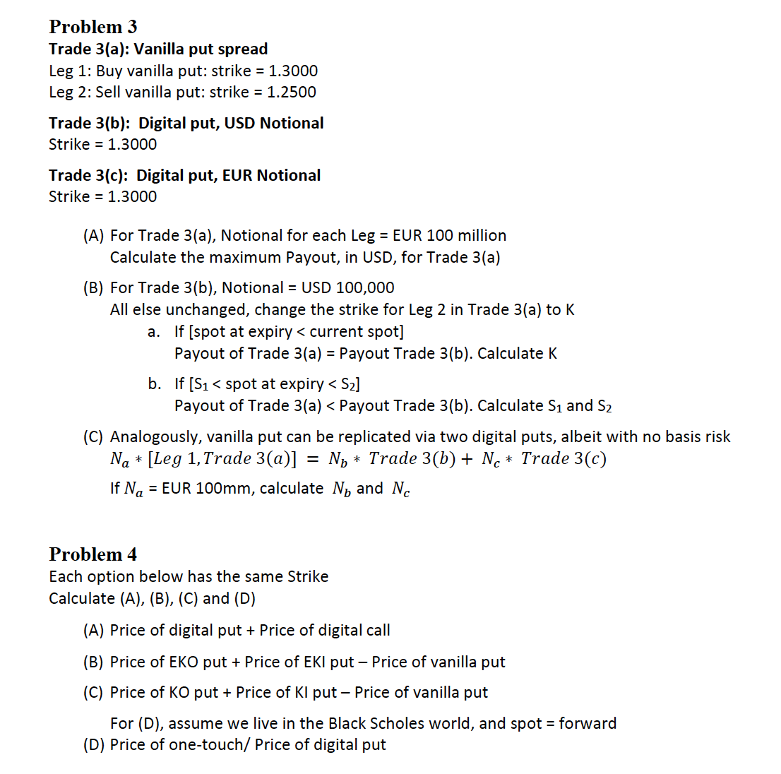 Problem Set I Unless otherwise stated, for