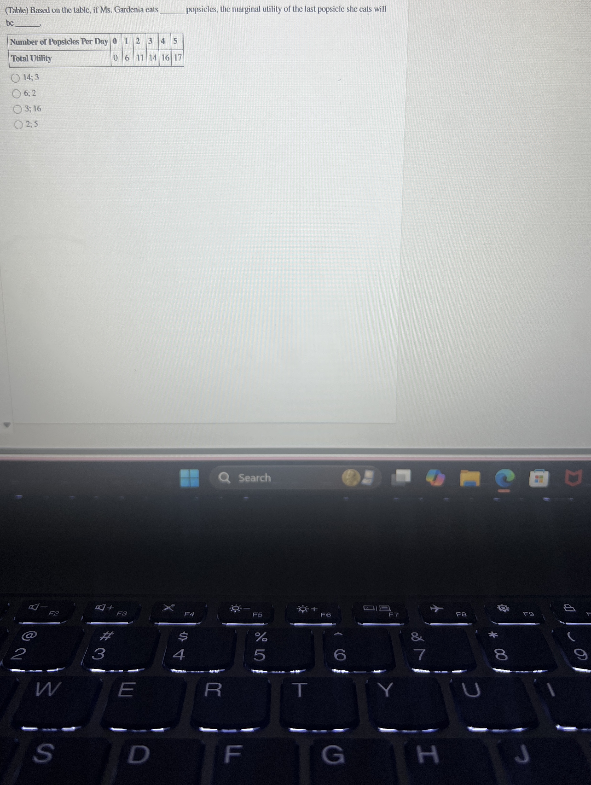 ( Table ) Based on the table, if Ms . Gardenia