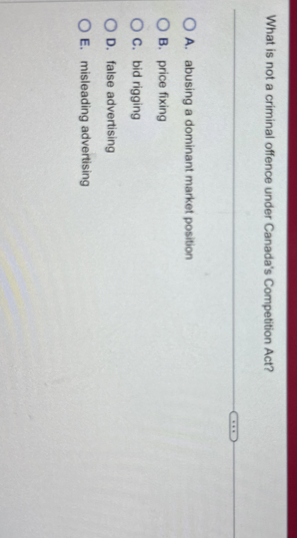 What is not a criminal offence under Canada's