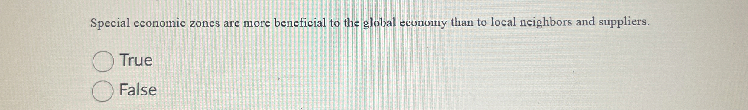 Special economic zones are more beneficial to the