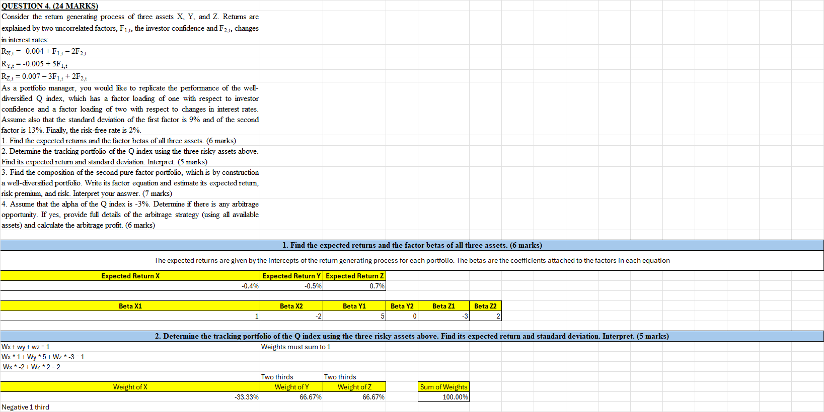 QUESTION 4. (24 MARKS) Consider the return