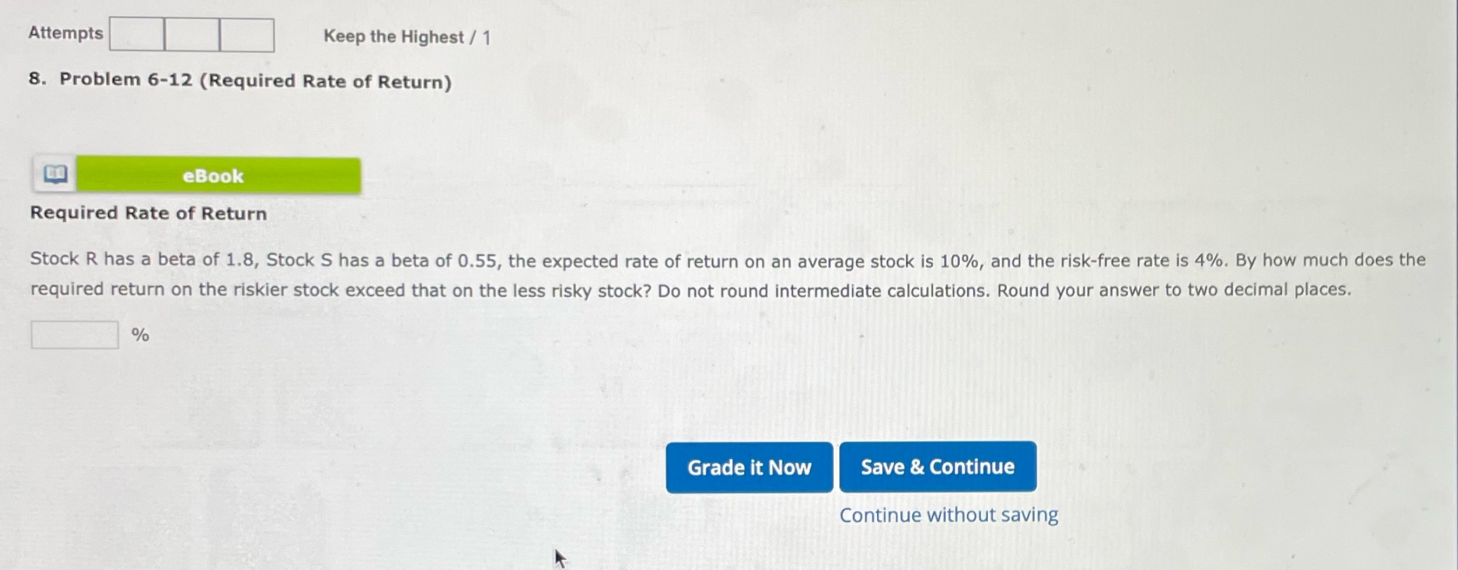 Attempts [3:]: Keep the Highest / 1 8. Problem