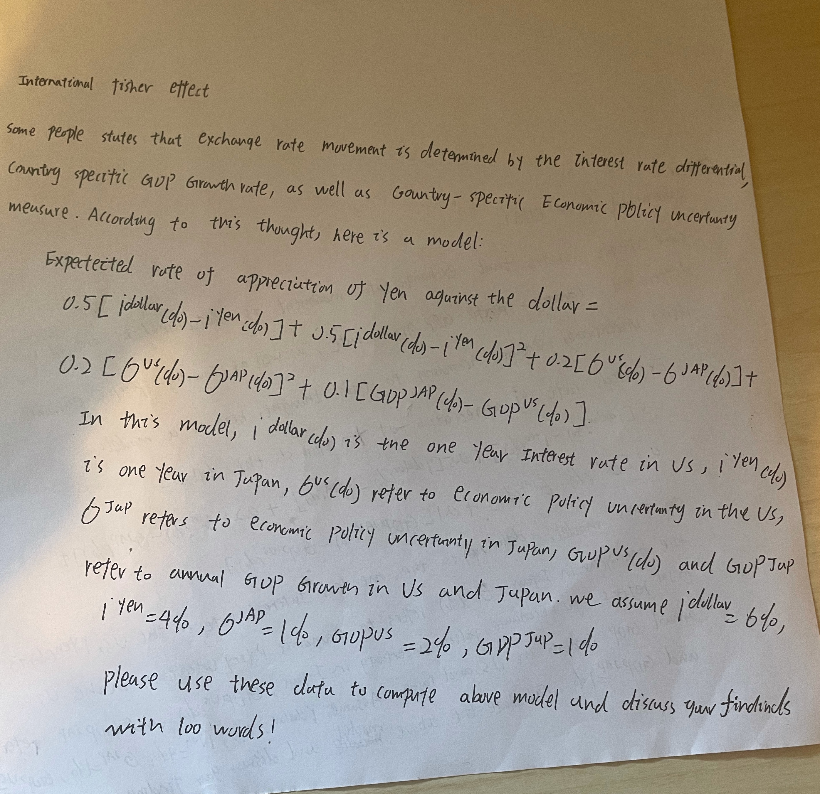 International tisher effect some people states