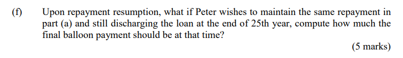 Question 1 Peter has a housing loan with UOB Bank