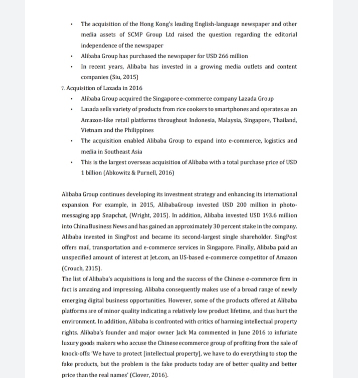 Case study -1 The Alibaba Group Company