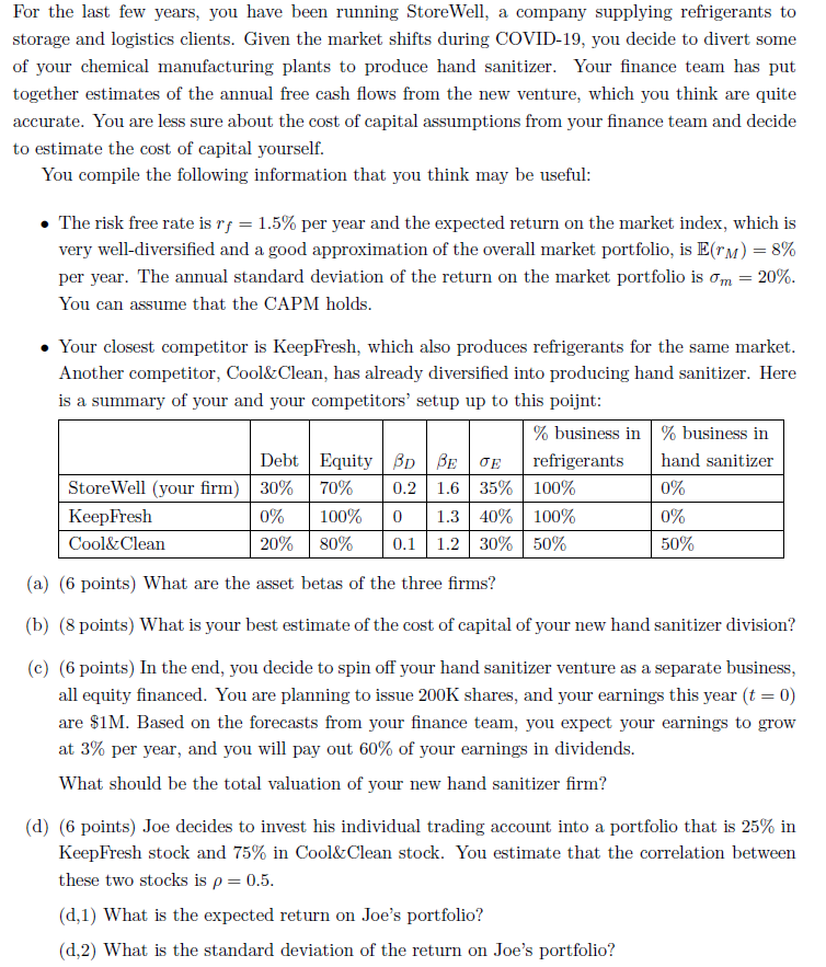 For the last few years, you have been running