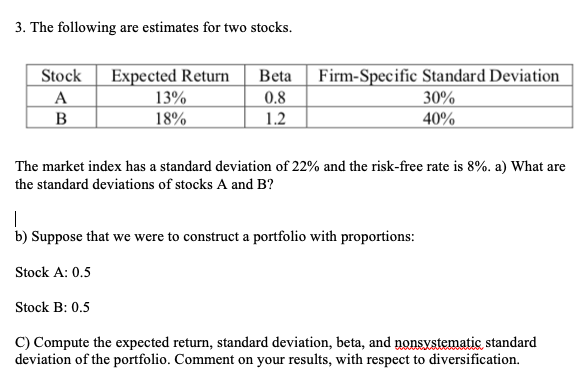 Question attached. 3. The following are estimates
