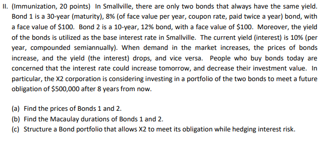 Il. (Immunization, 20 points) In Smallville,