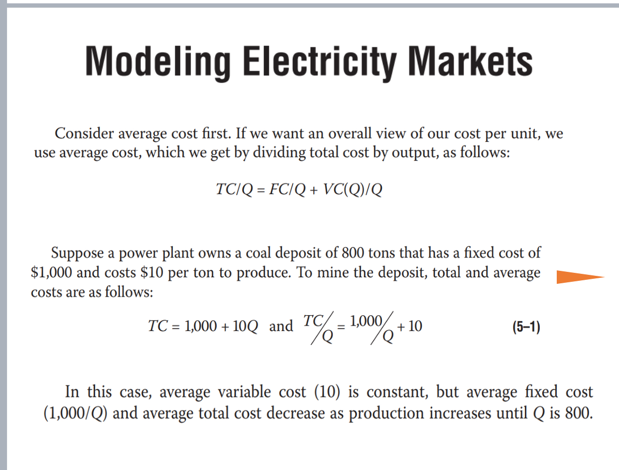 Modeling Electricity Markets Consider average