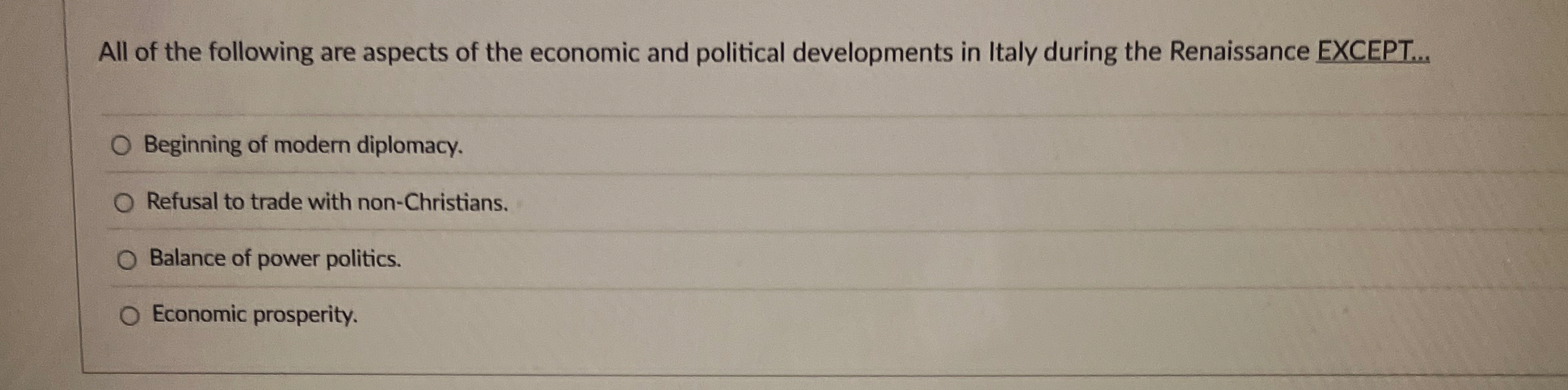 All of the following are aspects of the economic