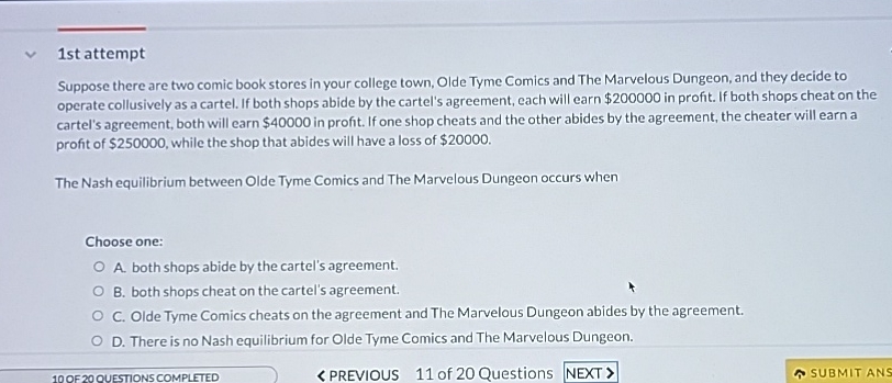 1 st attempt Suppose there are two comic book