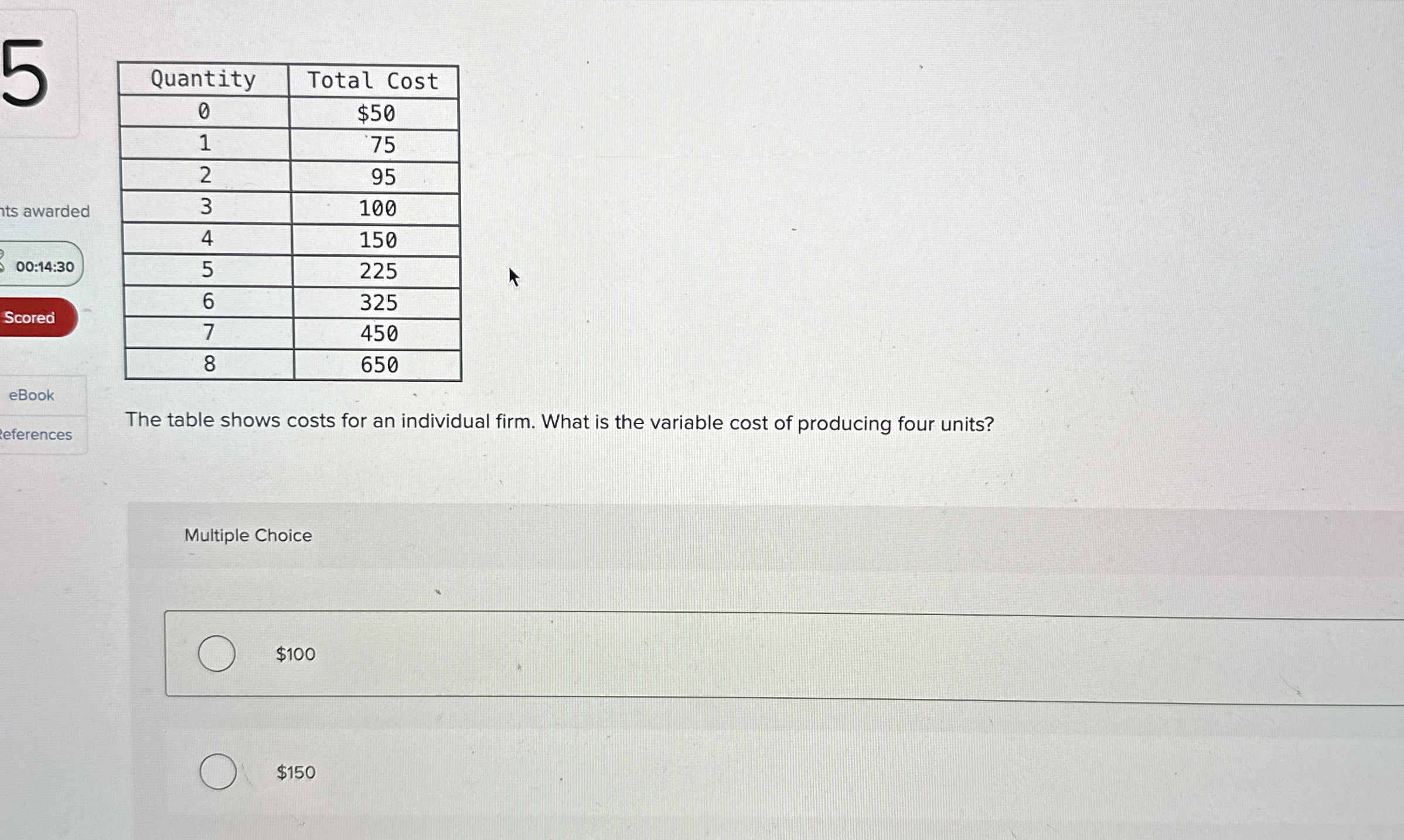 eferences \ table [ [ Quantity , Total Cost ] , [