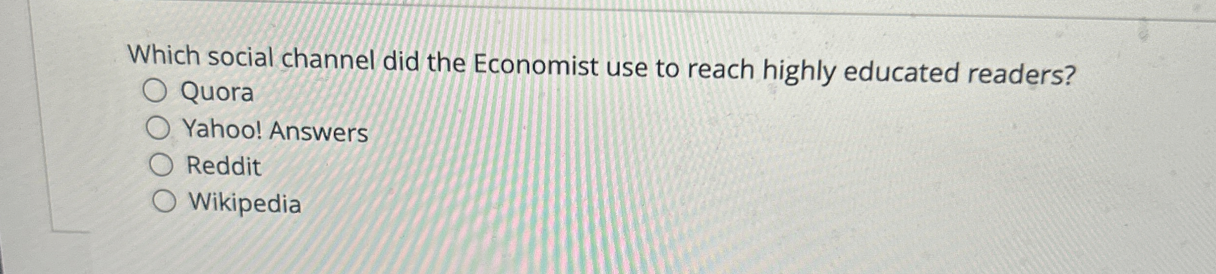 Which social channel did the Economist use to