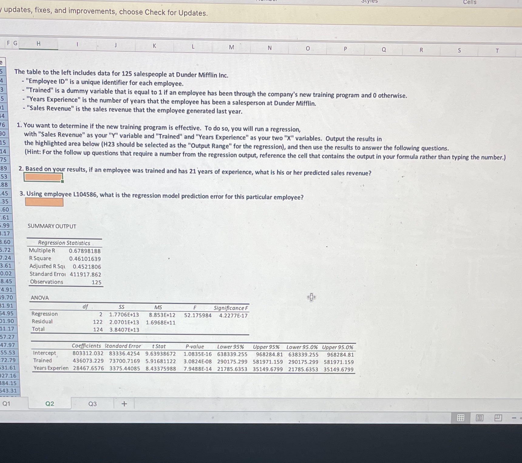 Please answer questions 2 and 3 using information