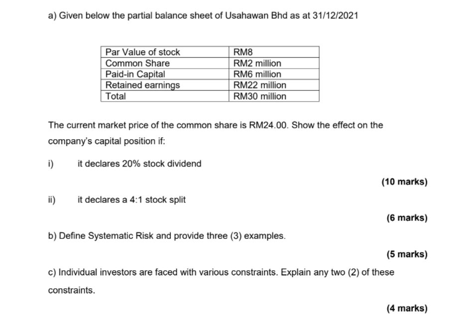Finance 2 Chapter7 : Stock dividends , Stock