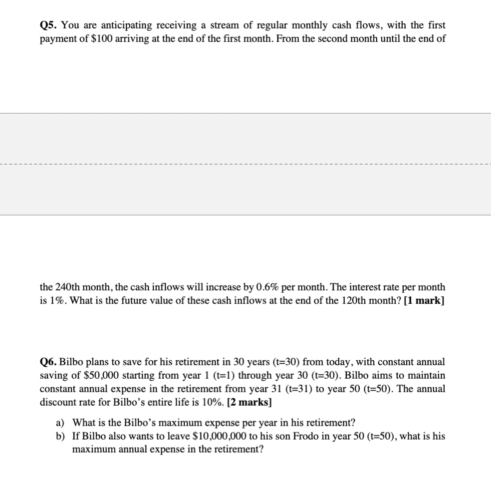 \fQ1. The required return is 10%. What is the