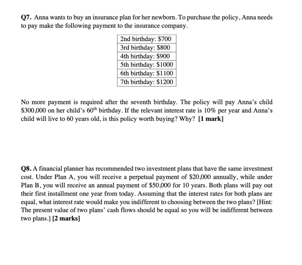 \fQ1. The required return is 10%. What is the