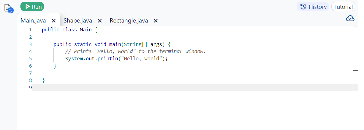 Finish the compareTo ( ) method in Rectangle.