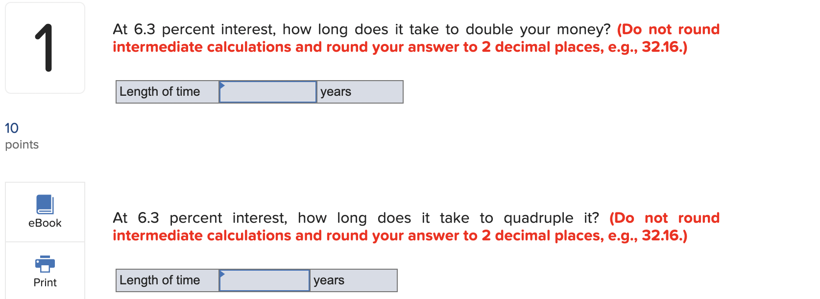 practice questions At 6.3 percent interest, how