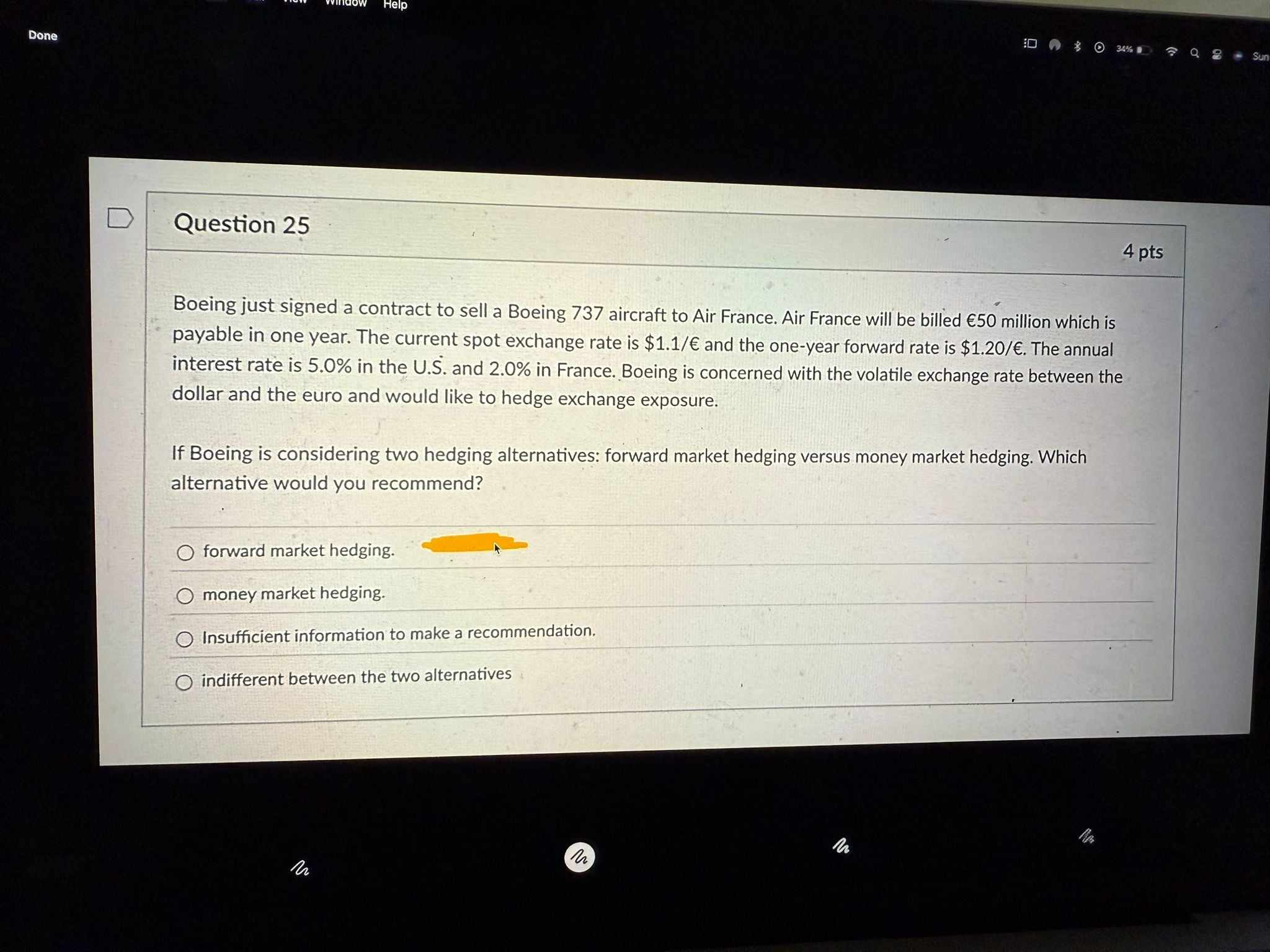Question 5, 9, 25 - Boeing Hedging Decisions