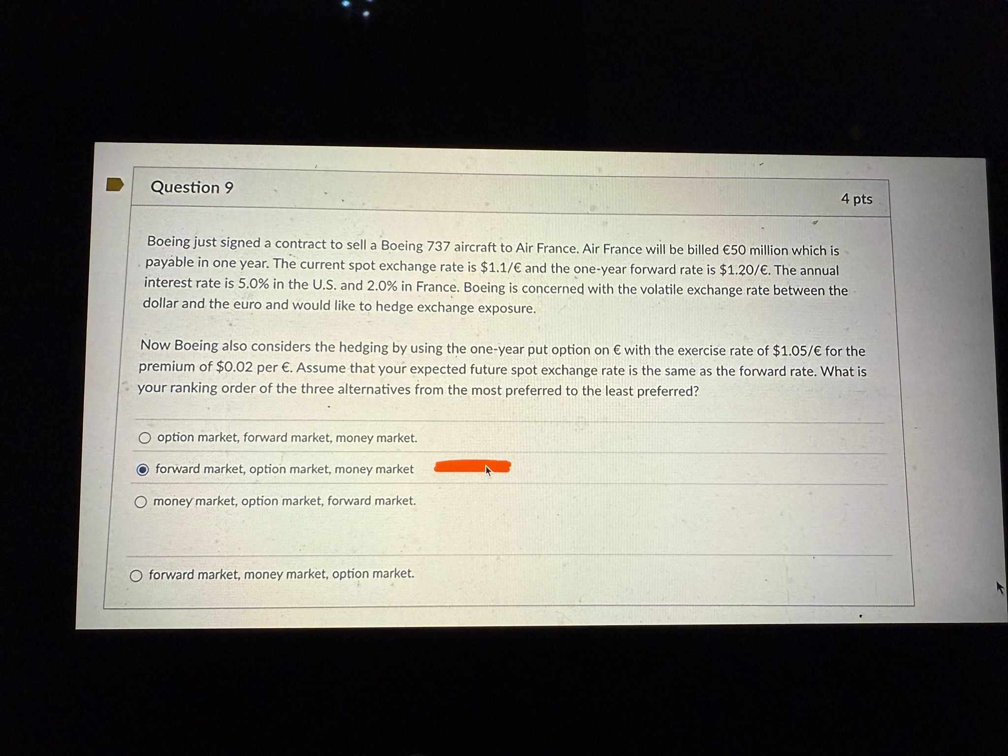 Question 5, 9, 25 - Boeing Hedging Decisions