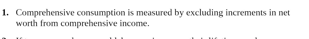 1. Comprehensive consumption is measured by