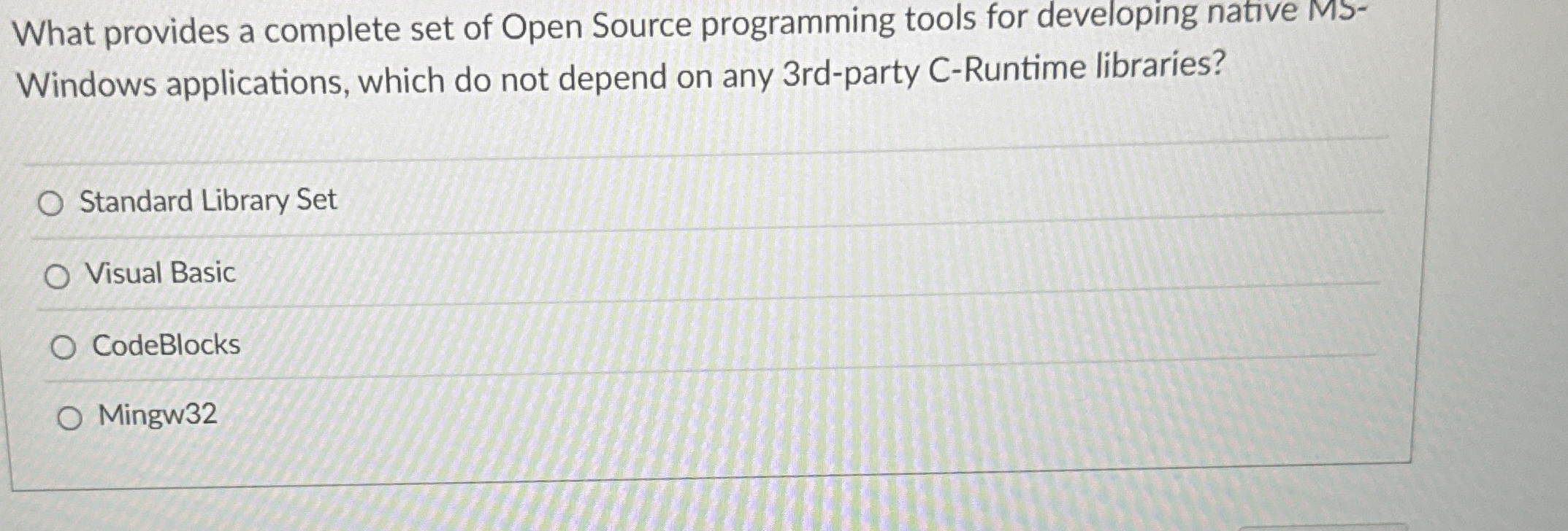 What provides a complete set of Open Source