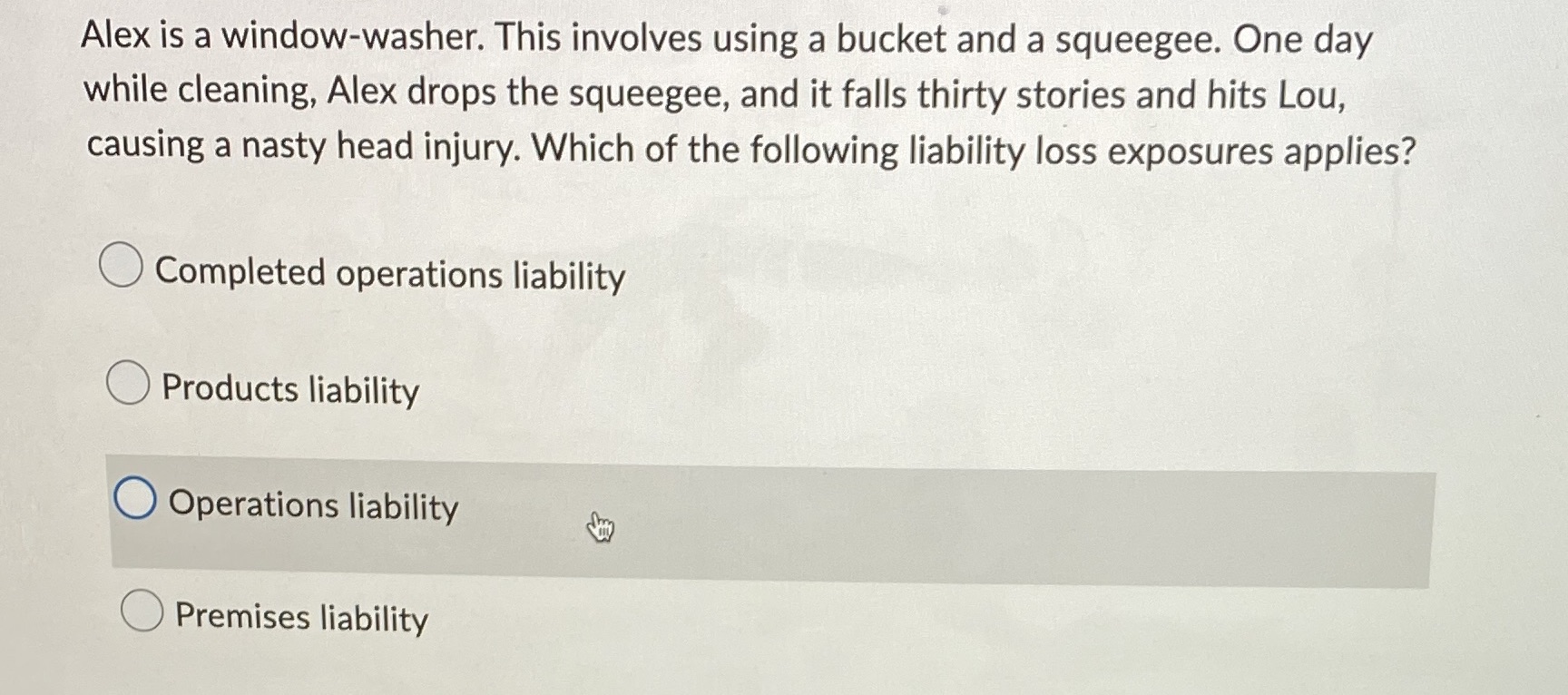 Alex is a window-washer. This involves using a