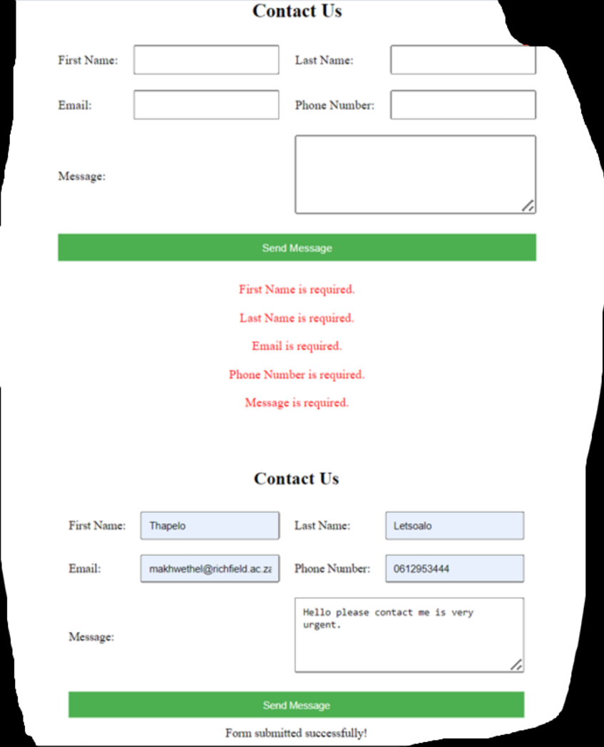 Write a PHP script that validates each input