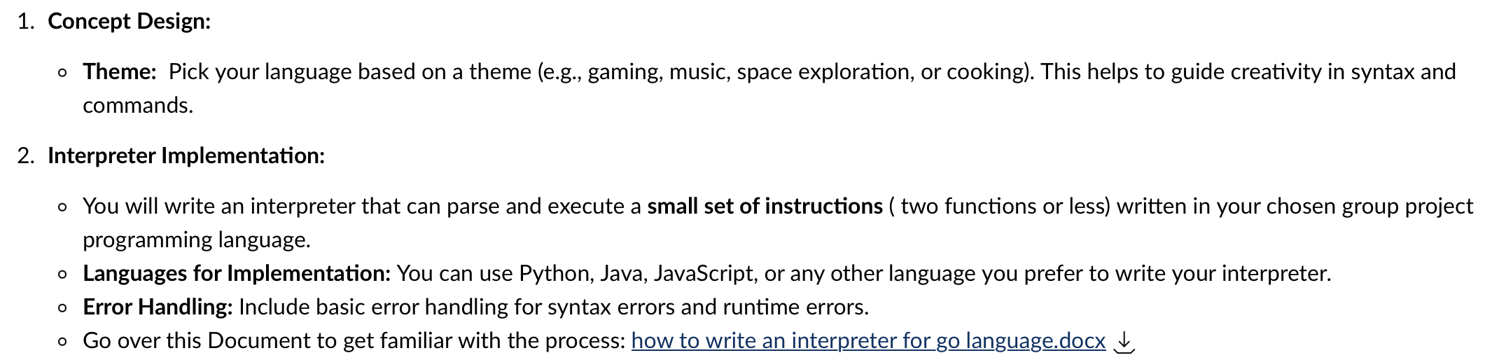 1 . Concept Design: - Theme: Pick your language