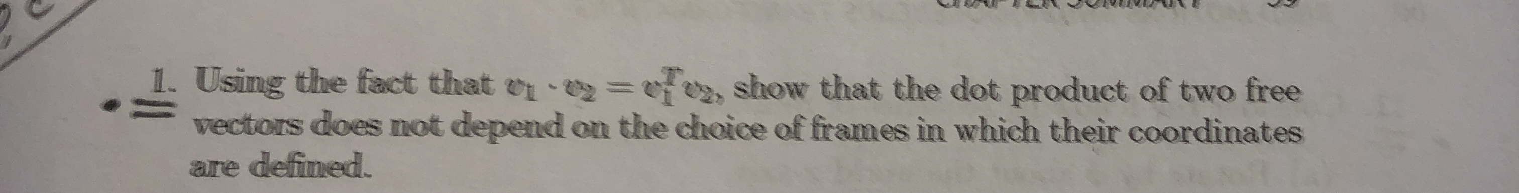 Using the fact that v 1 - v 2 = v 1 T v 2 , show