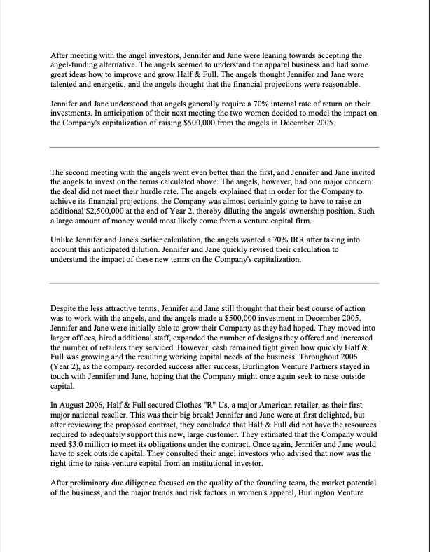 HALF & FULL A Venture Capital and LBO Case Study