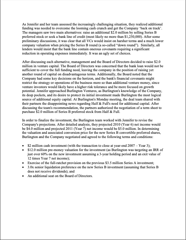 HALF & FULL A Venture Capital and LBO Case Study