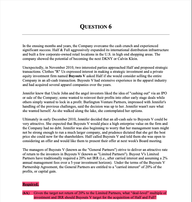 HALF & FULL A Venture Capital and LBO Case Study