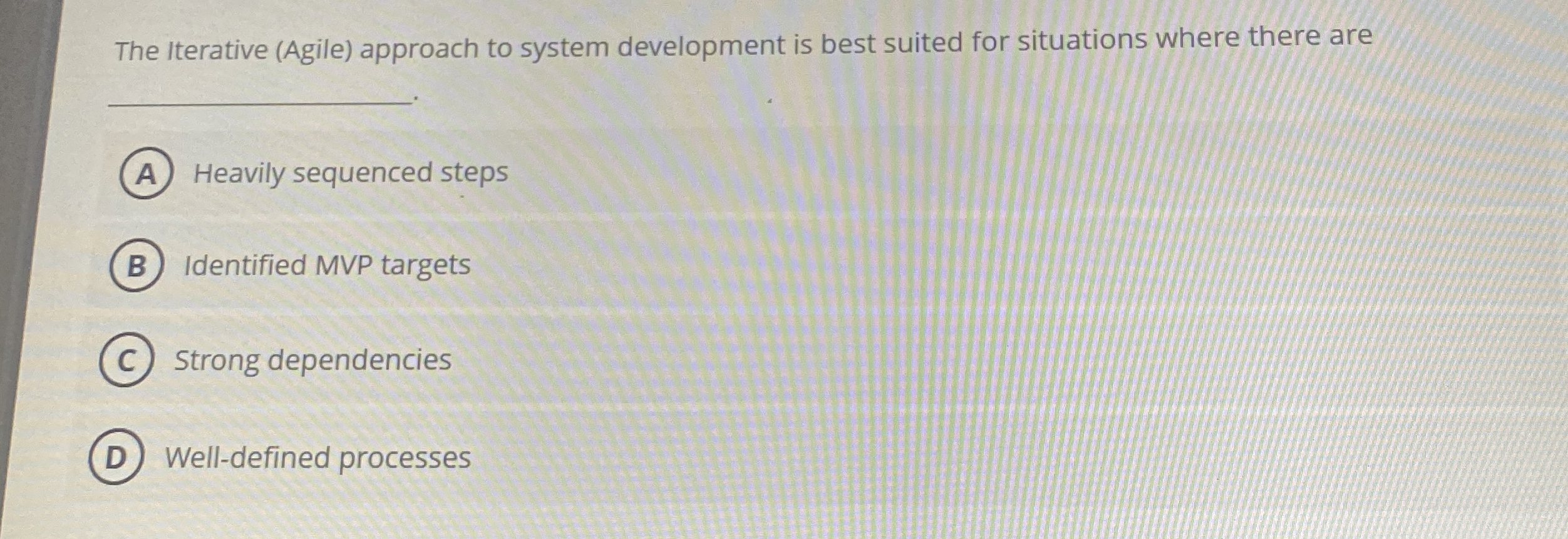 The Iterative ( Agile ) approach to system