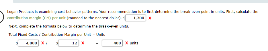 Logan Products is examining cost behavior