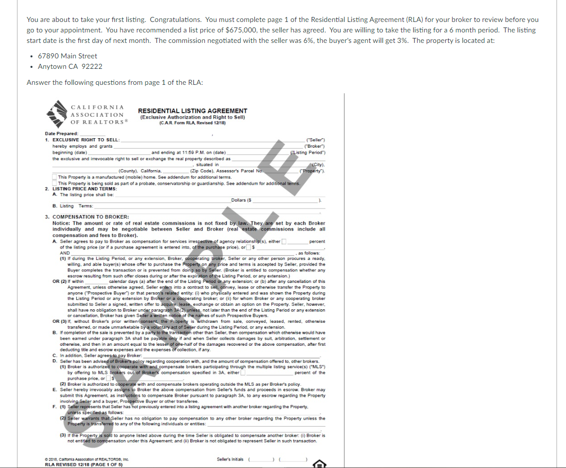 Help please !!! You are the buyer's agent