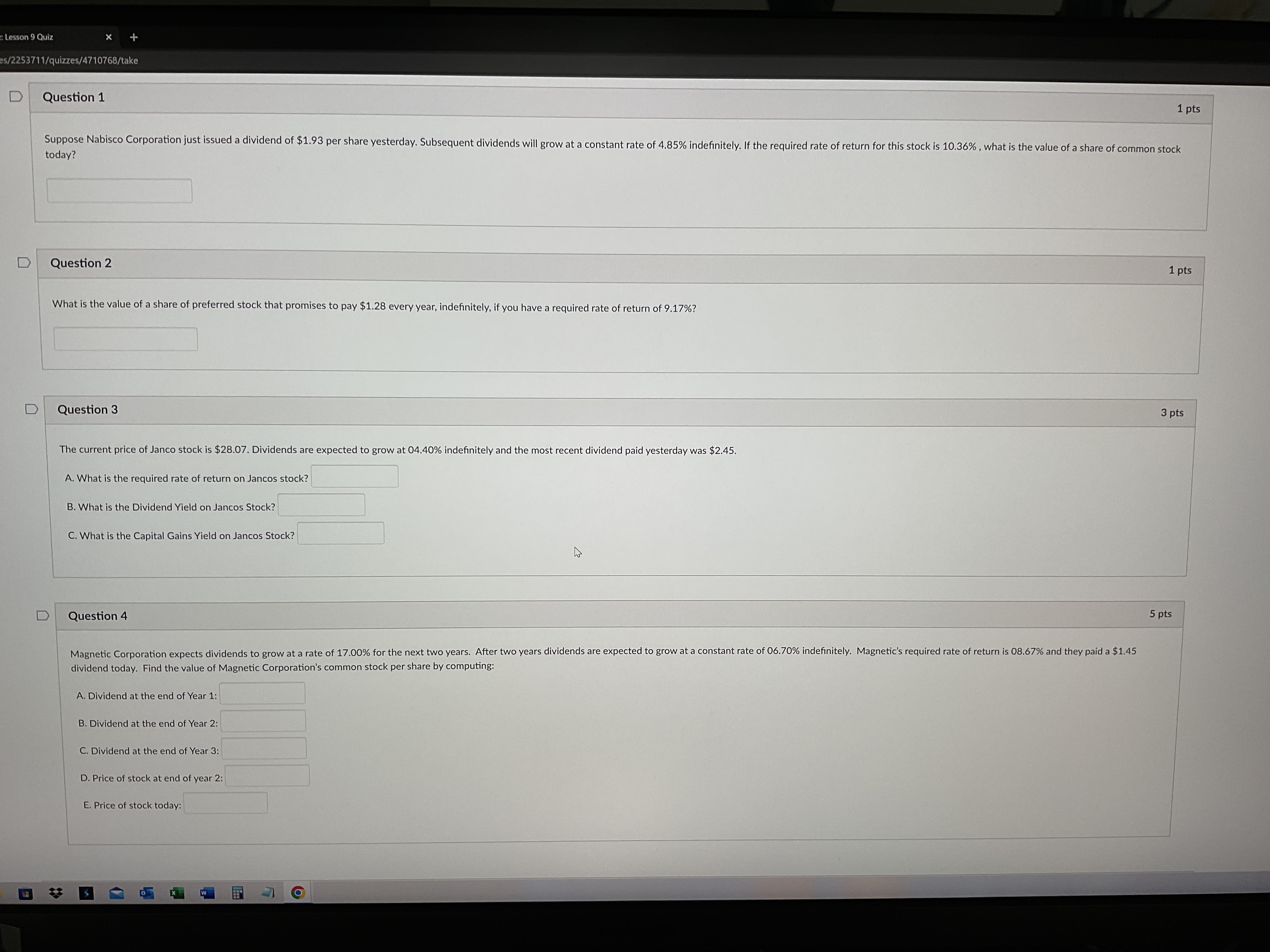 Lesson 9 Quiz s/2253711/quizzes/4710768/take D