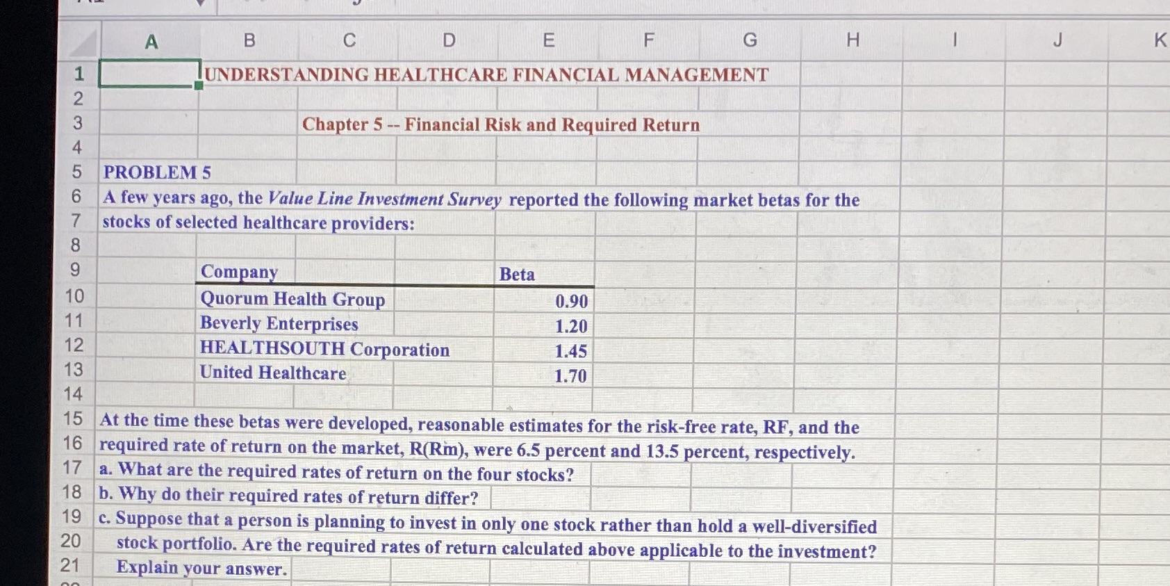 B F - J K A C D E G H UNDERSTANDING HEALTHCARE